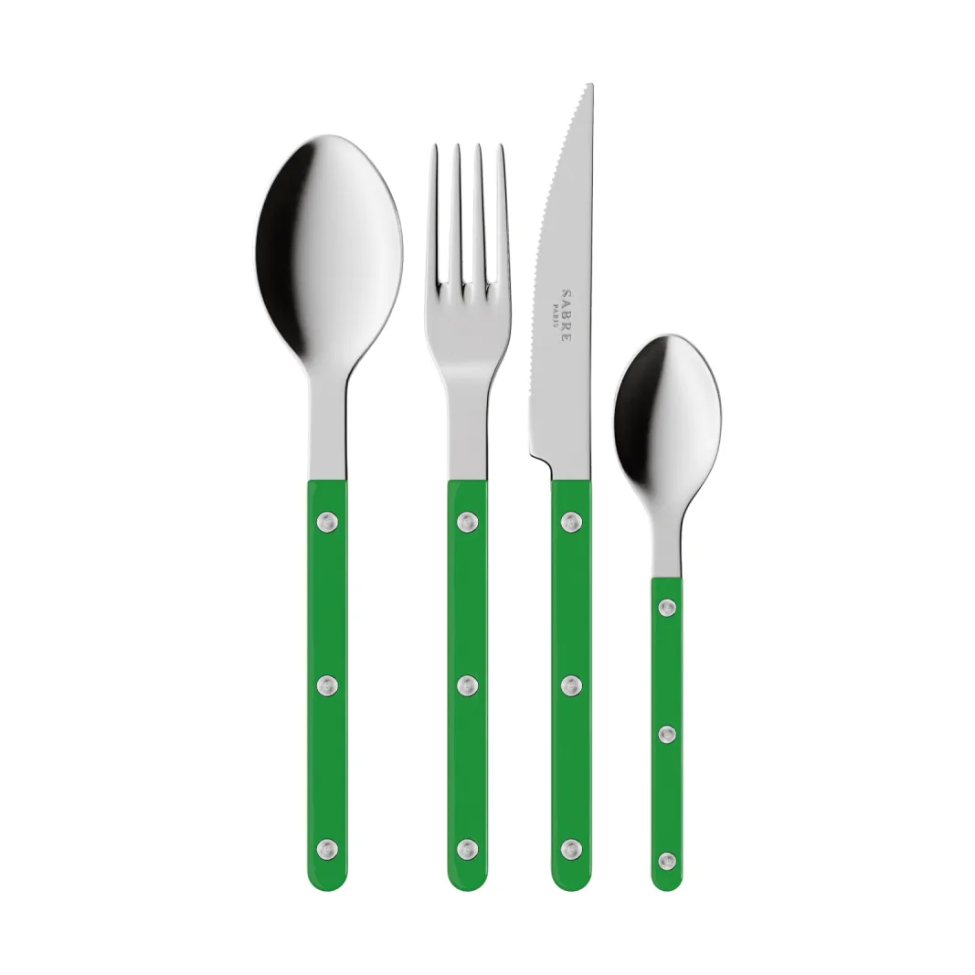 Set di posate Bistrot solid 4 pezzi, Garden green SABRE Paris
