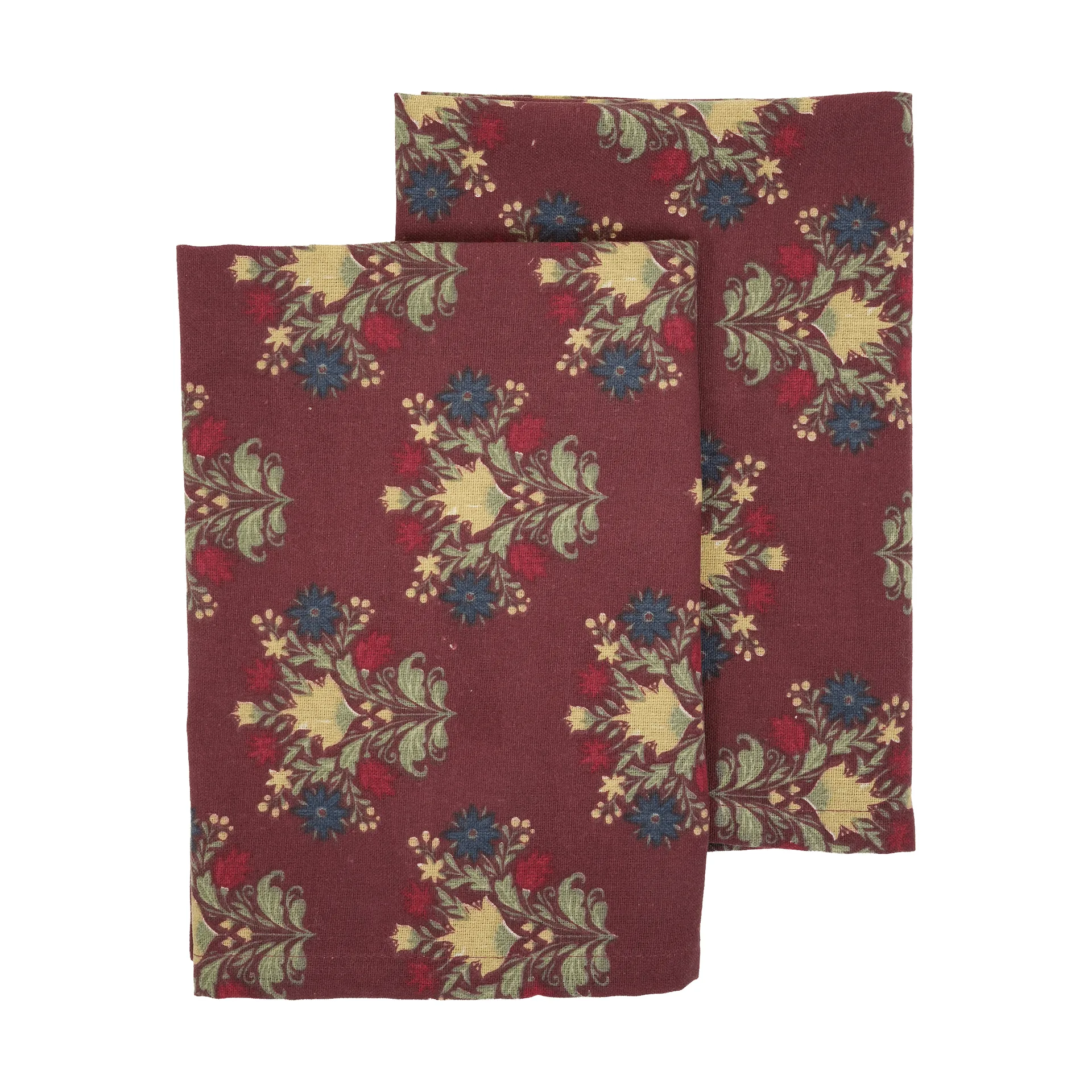 Asciugamano da cucina Linnea, confezione da 2, Rosso vino misto, 50x70 cm Sagaform