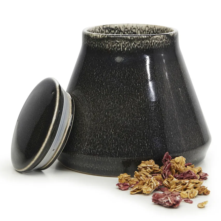 Barattolo contenitore Natural grande, Nero Sagaform