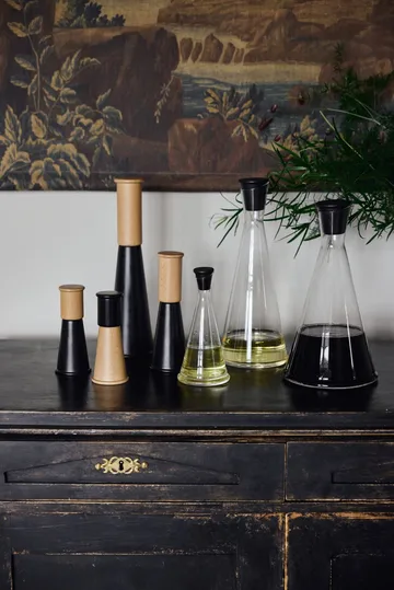 Caraffa per olio/aceto - Trasparente-nero, 25 cl - Sagaform