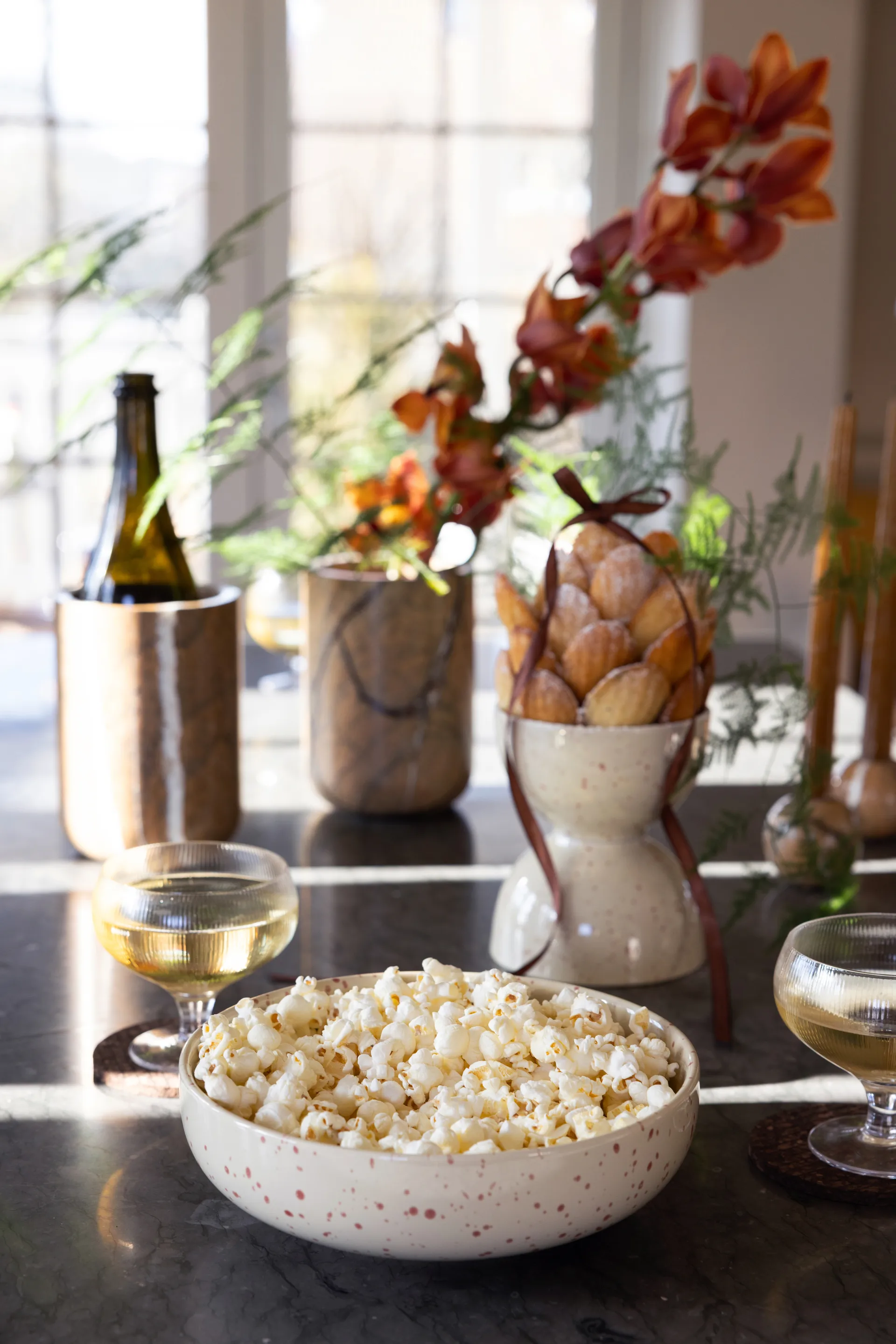 Ciotola da portata Ditte, Beige-rosso vino Sagaform