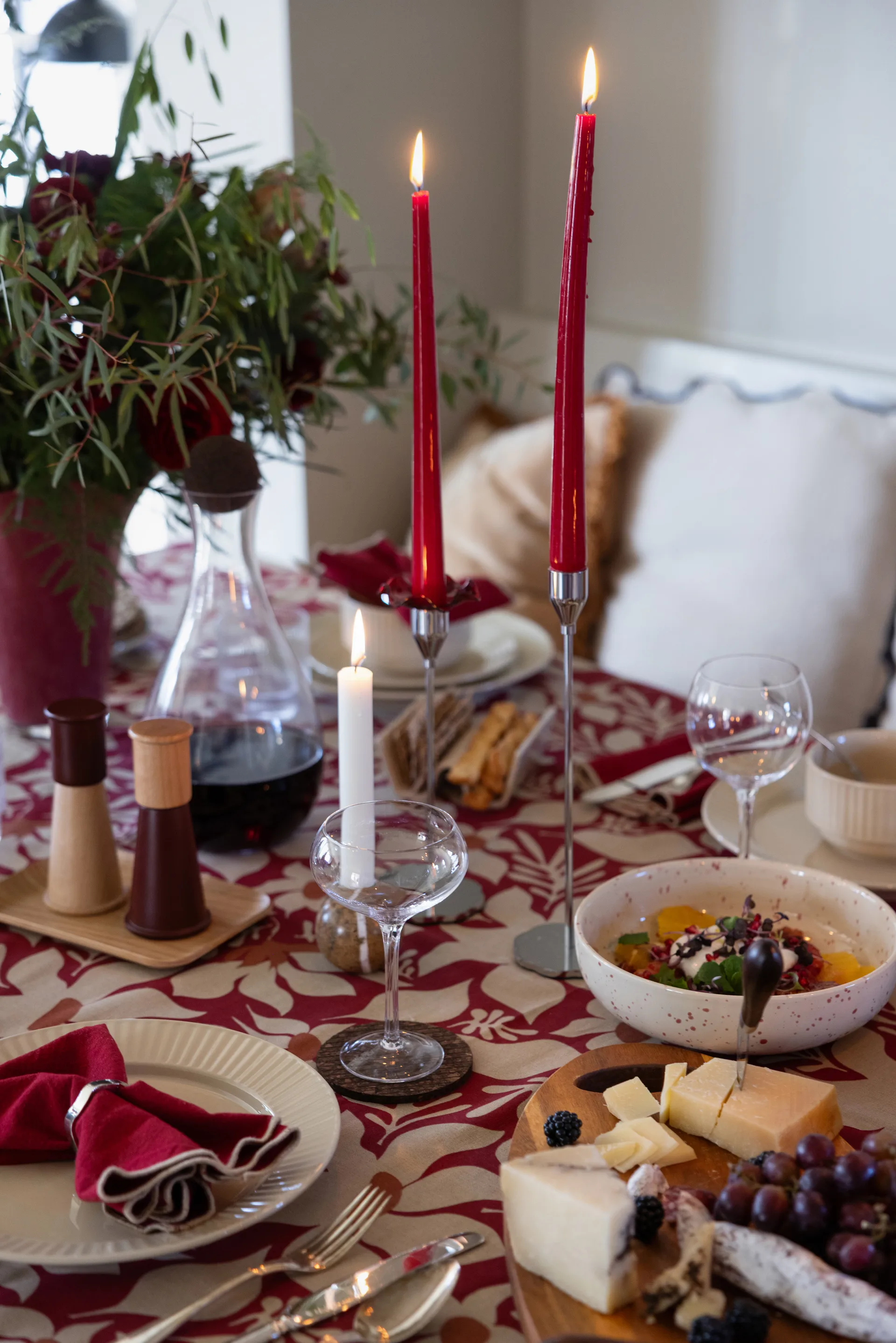 Ciotola da portata Ditte, Beige-rosso vino Sagaform