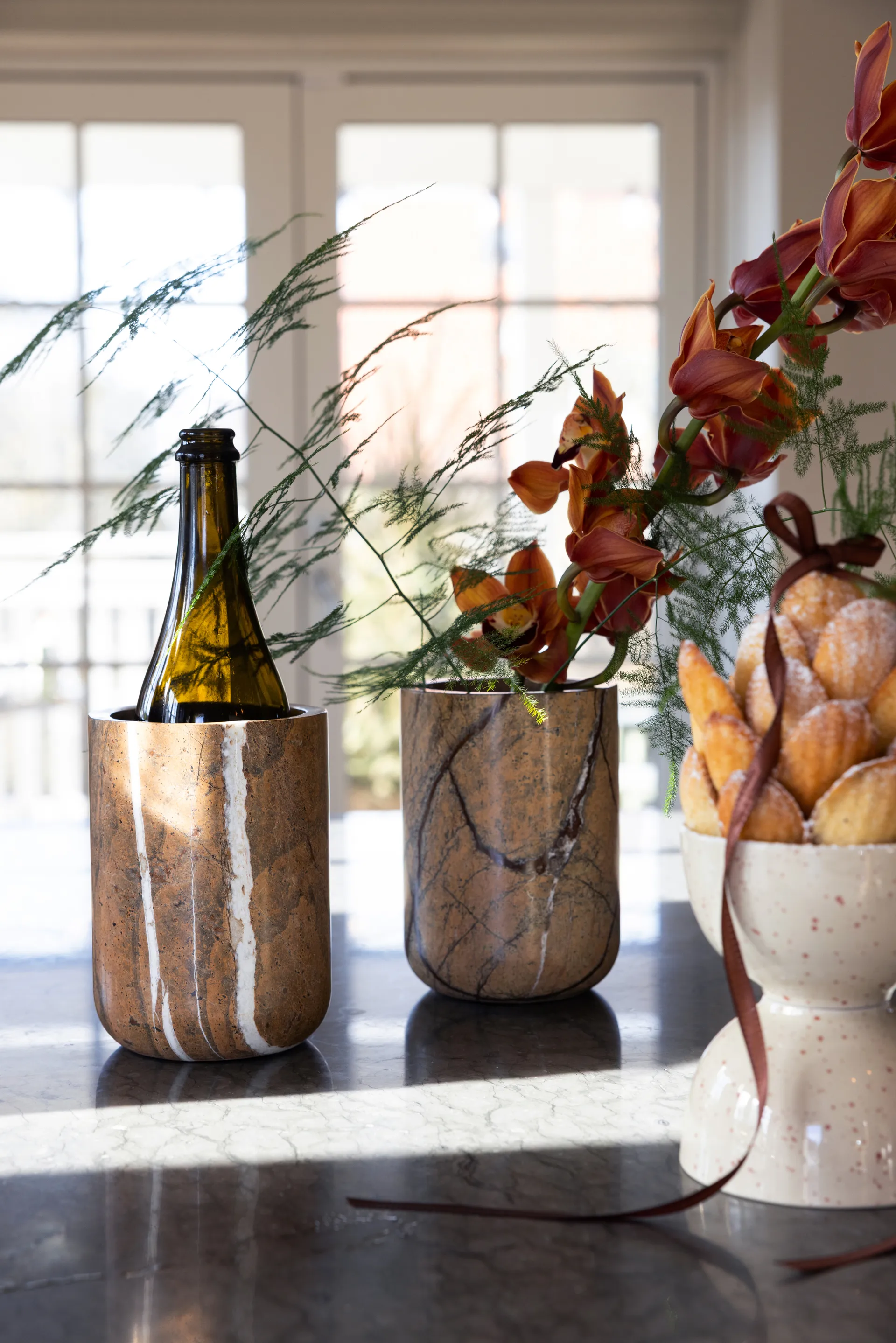 Ciotola Ditte confezione da 2, Beige-bordeaux Sagaform