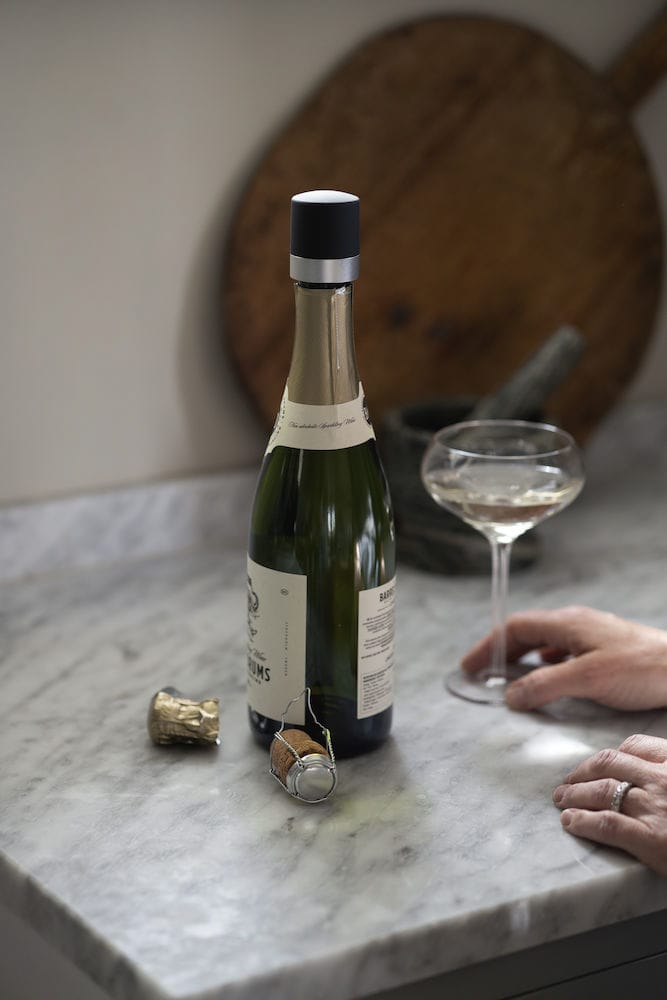 Confezione da 2 tappi per vino e champagne Axel - Nero-argento - Sagaform