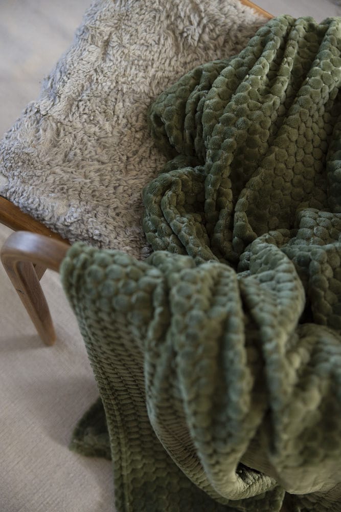 Coperta in pile Maja, Verde Sagaform