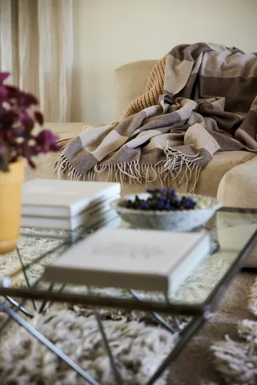 Plaid in lana Ulle - Beige-marrone - Sagaform