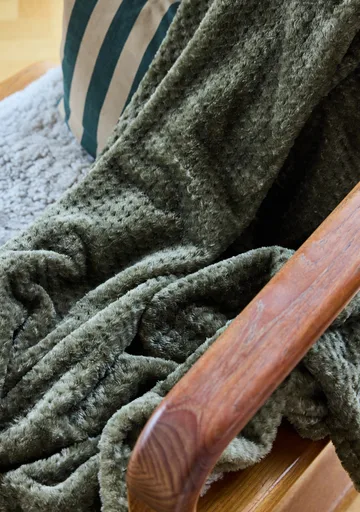 Plaid in pile Anni 130x170 cm - Verde - Sagaform