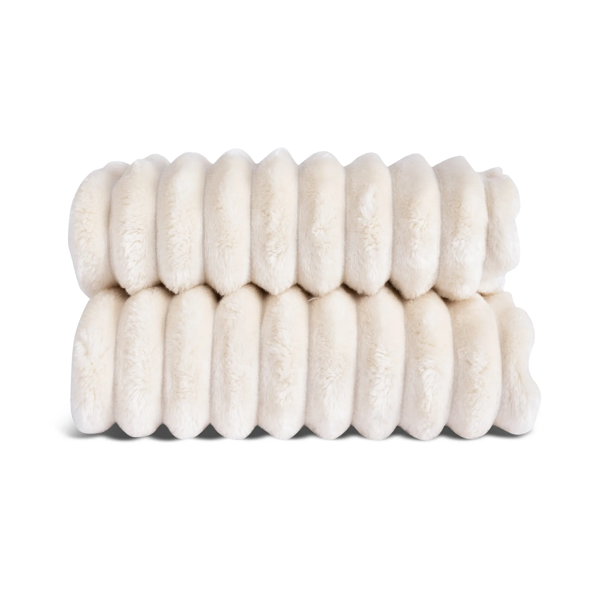 Plaid in pile Ester, Avorio chiaro Sagaform