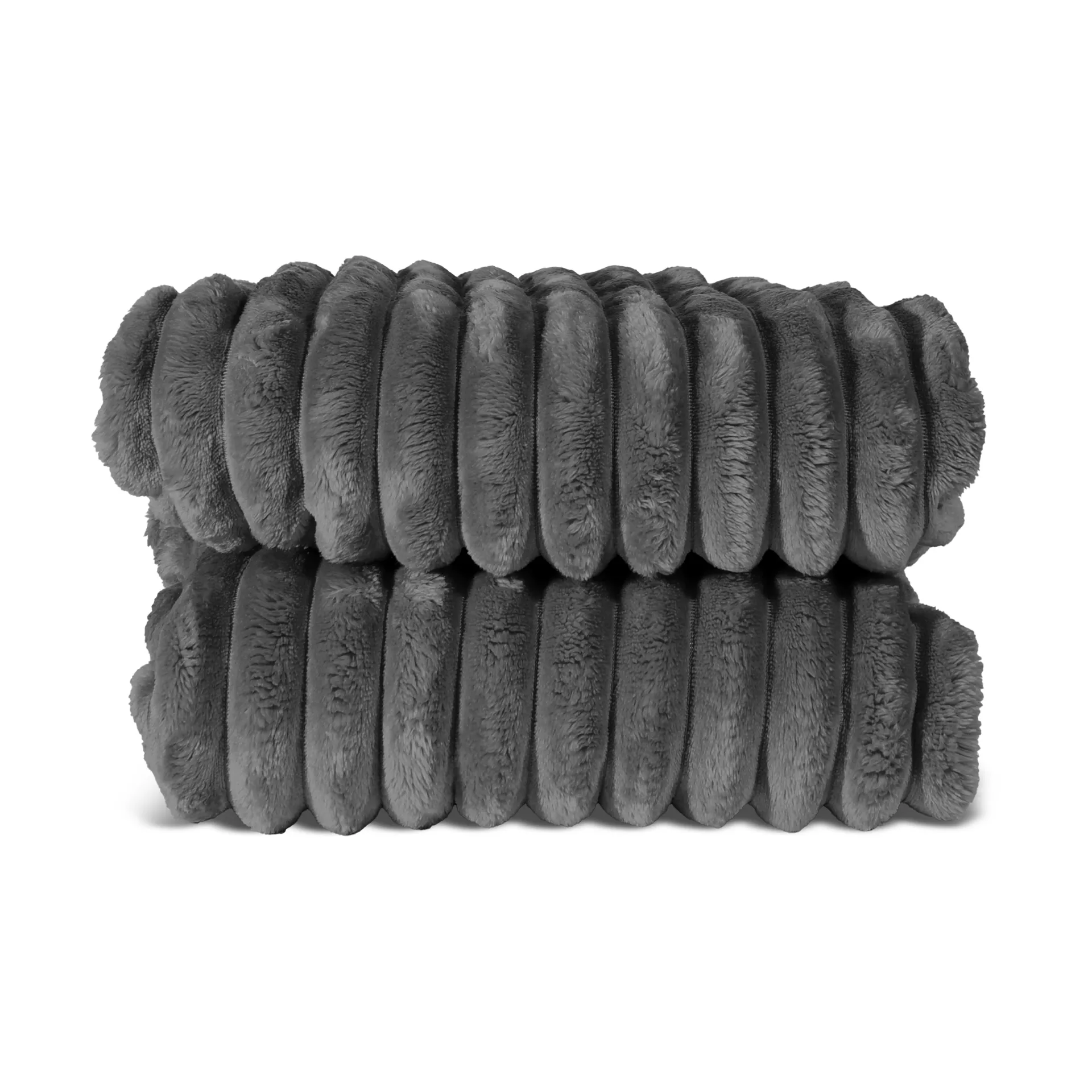 Plaid in pile Ester, Grigio Sagaform