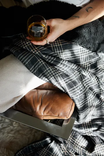 Plaid in pile Rut 130x170 cm - Nero
 - Sagaform