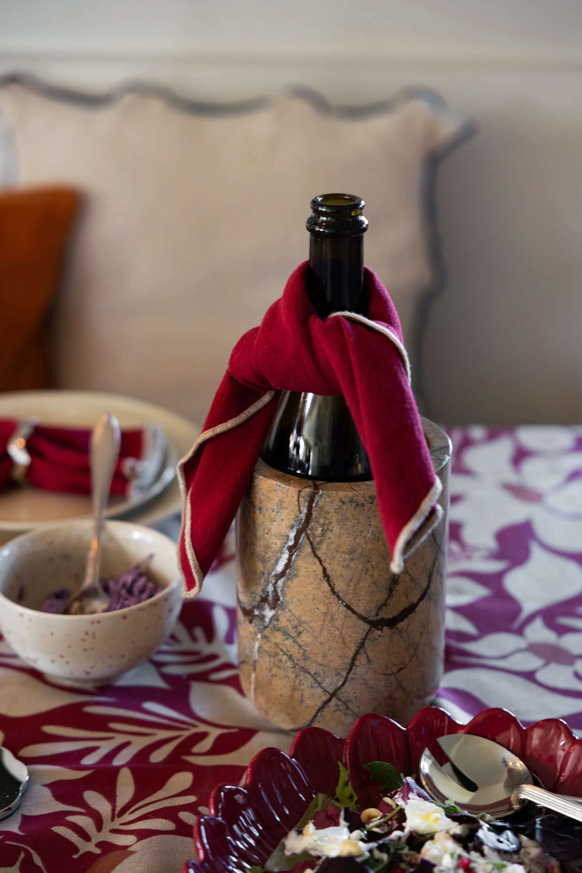 Secchiello per vino Sten Ø 12,5 cm, Marmo forestale marrone Sagaform