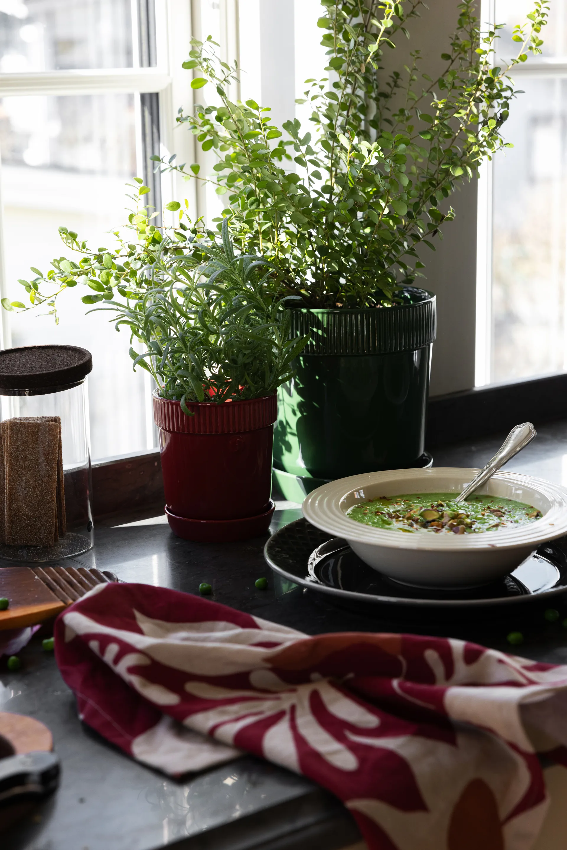 Strofinaccio da cucina Edith 50x70 cm 2 pezzi, Bordeaux Sagaform