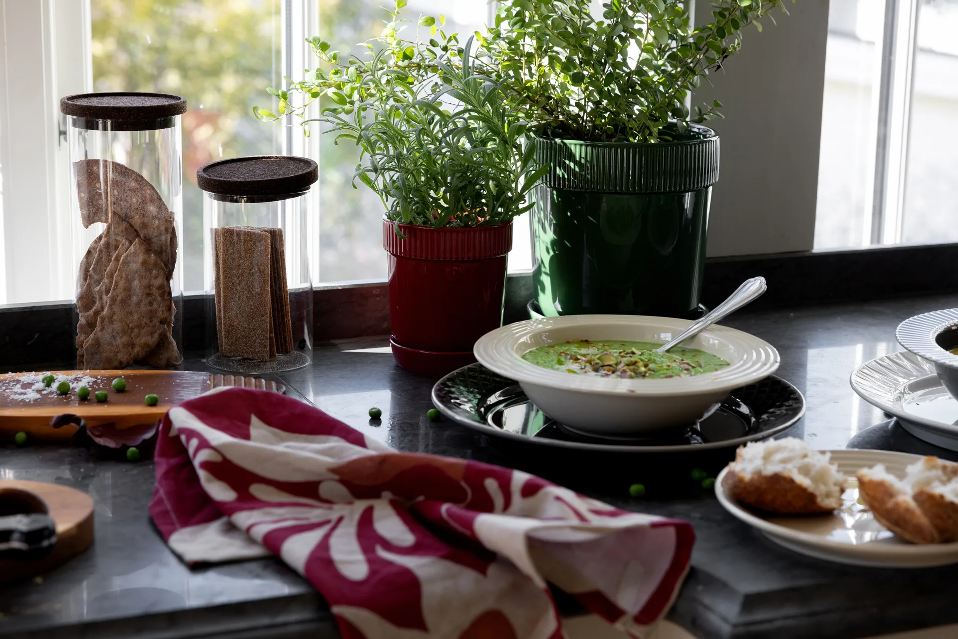 Strofinaccio da cucina Edith 50x70 cm 2 pezzi, Bordeaux Sagaform