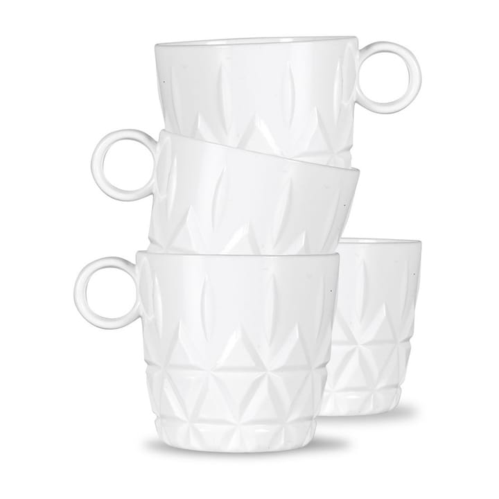 Tazza da caffè Picknick confezione da 4 - Bianco - Sagaform