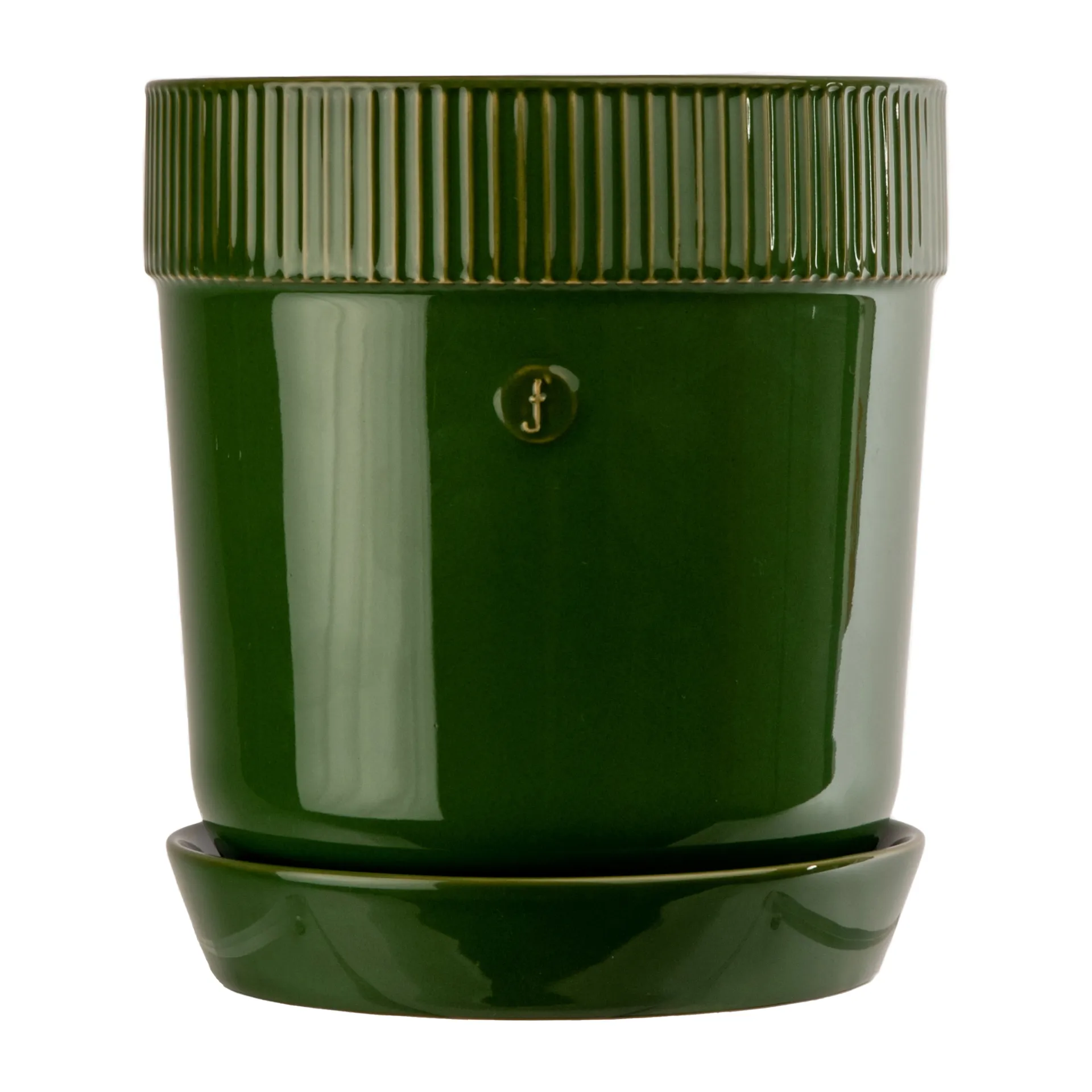 Vaso da fiori Elise con sottovaso, Ø 17 cm, Verde Sagaform