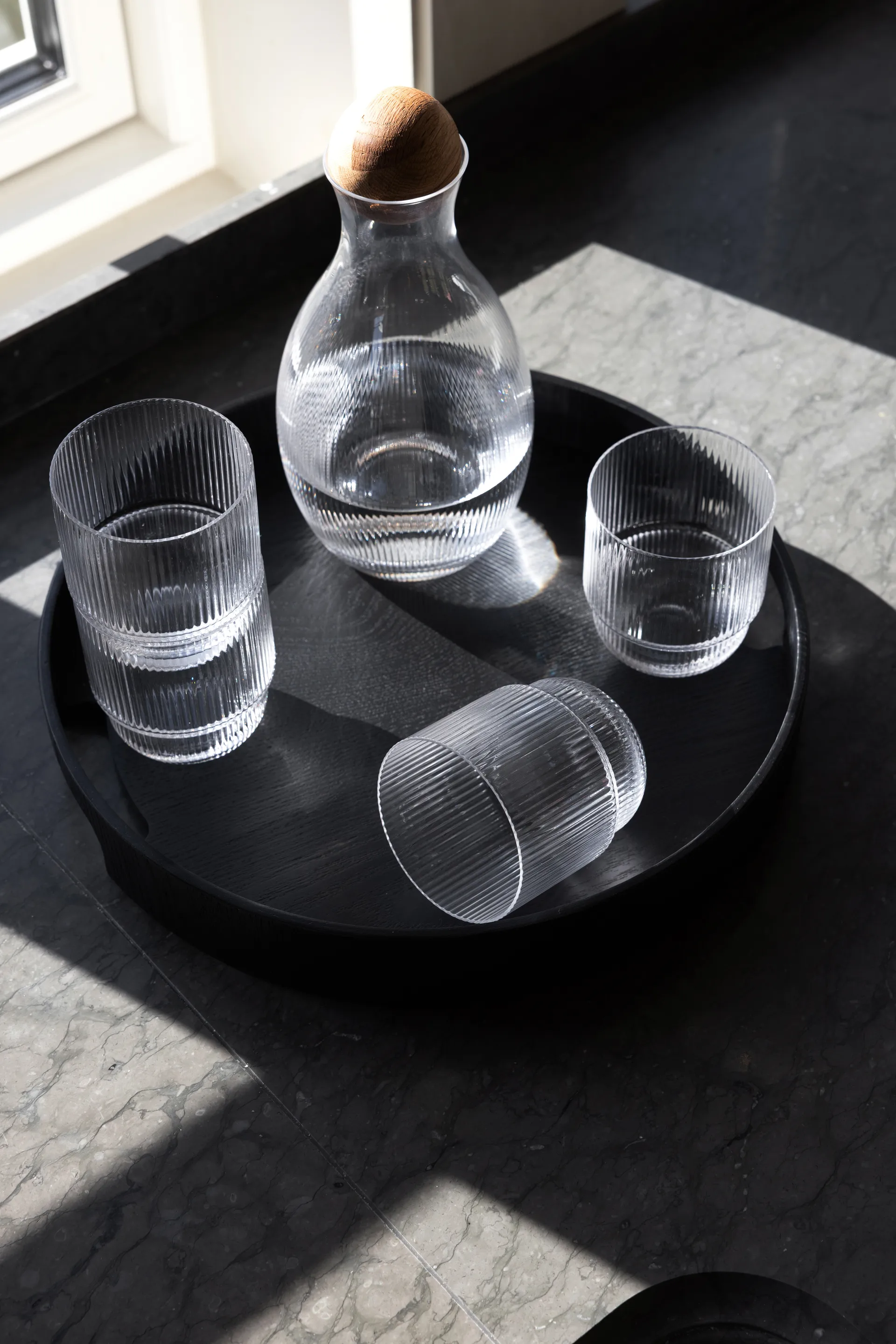 Vassoio tondo Hanna Ø35 cm, Nero Sagaform