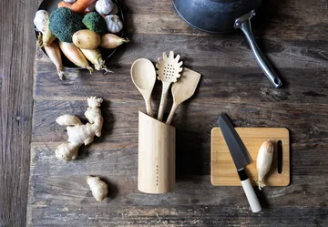 Attrezzi Satake e portautensili - Bambù, 4 pezzi - Satake