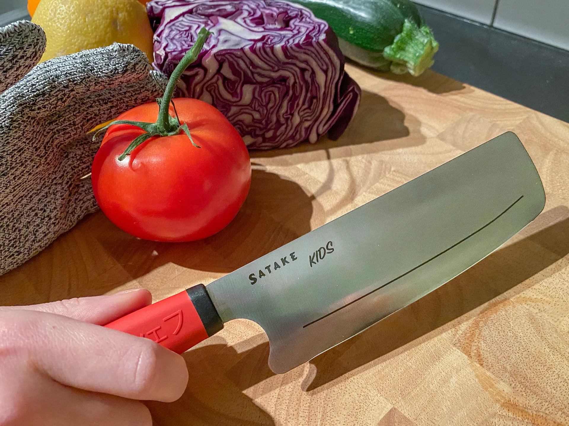 Coltello per bambini Satake Kids e guanto antitaglio, 2 pezzi Satake