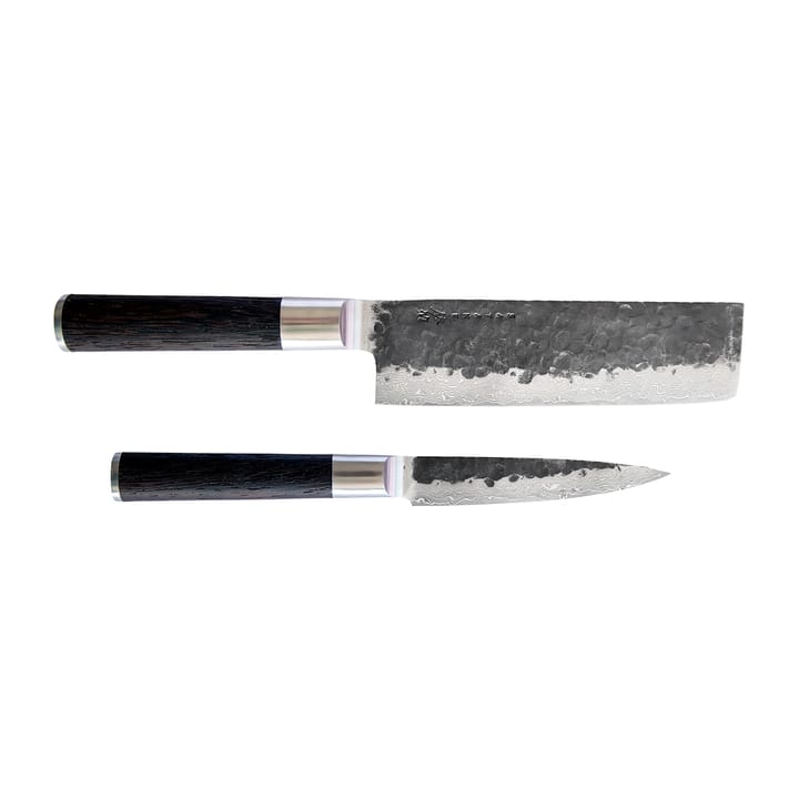 Kuro Nakiri 18 cm con Petty 11 cm - 2 pezzi - Satake