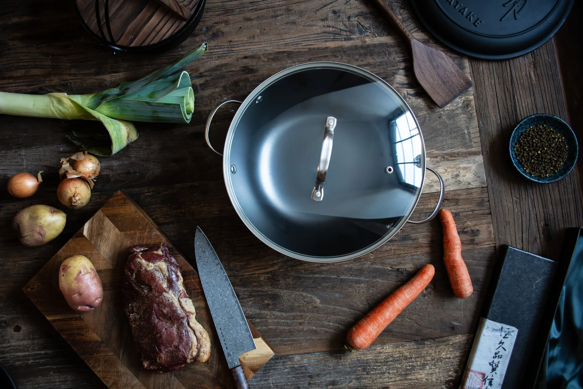 Padella rettangolare nitrurata Satake, 28 cm Satake