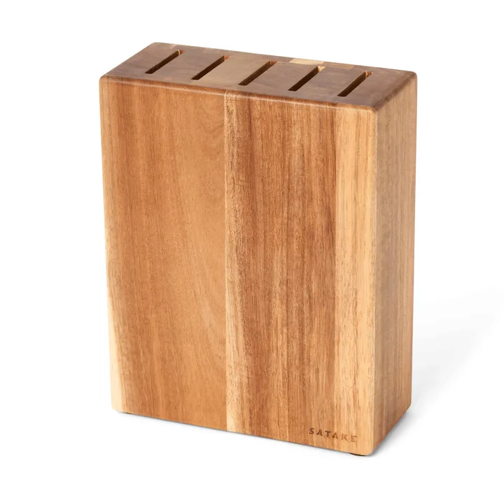 Portacoltelli Satake - Acacia, 5 coltelli, 22,8x18x8 cm - Satake