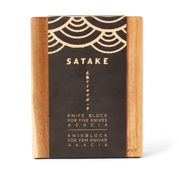 Portacoltelli Satake - Acacia, 5 coltelli, 22,8x18x8 cm - Satake