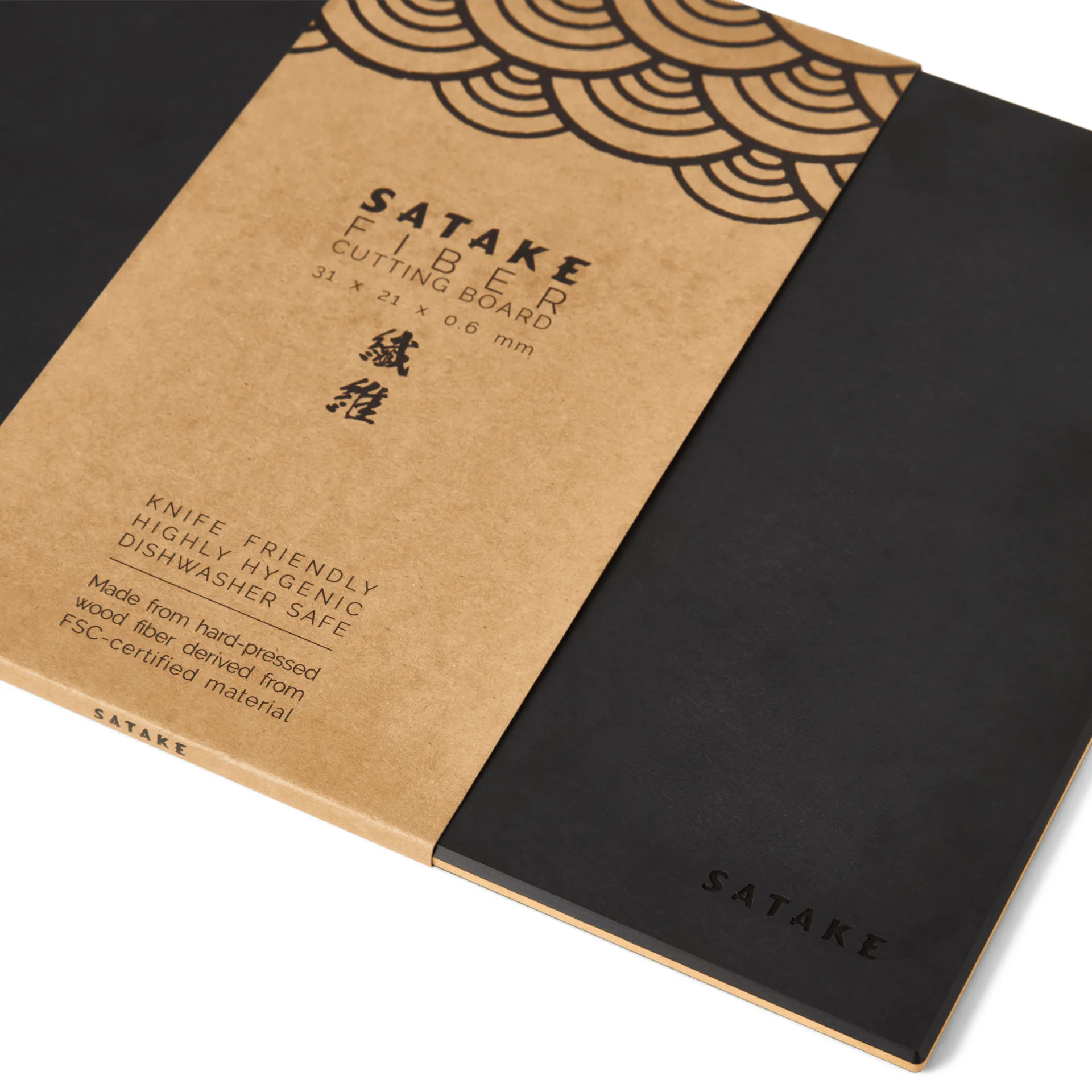 Satake tagliere in legno e carta, 31x21,5x0,6 cm Satake