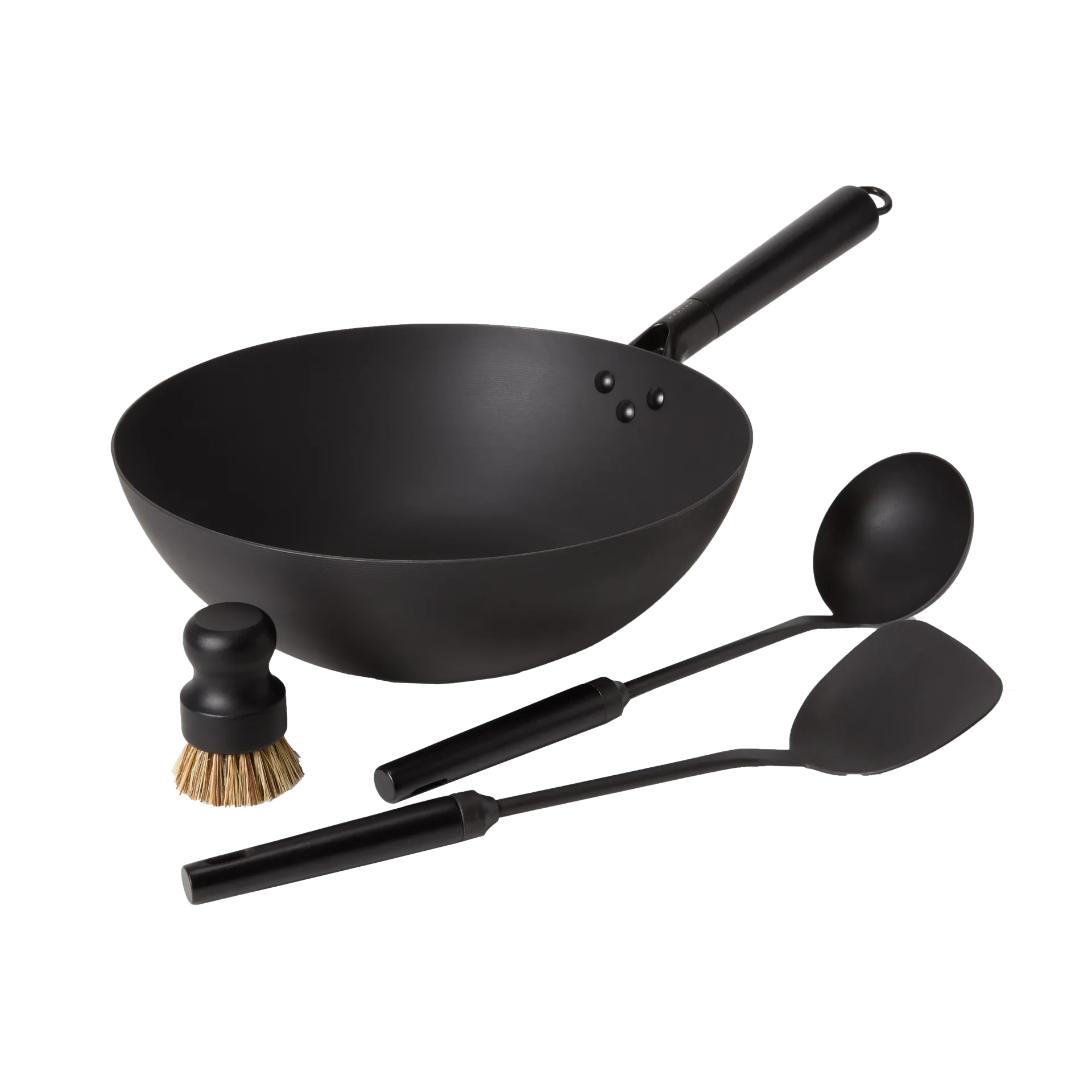 Set wok Satake in acciaio al carbonio, 4 pezzi Satake