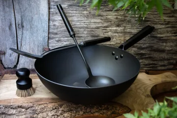Set wok Satake in acciaio al carbonio - 4 pezzi - Satake