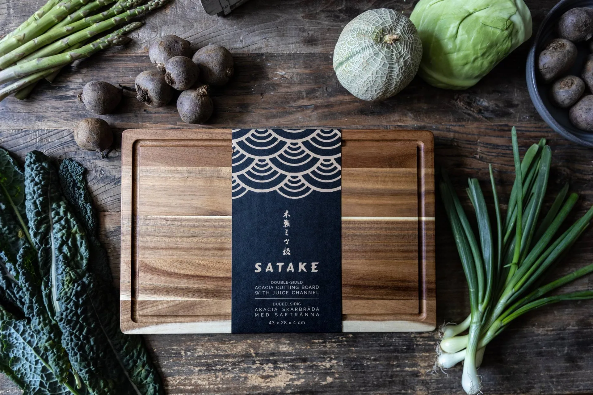 Tagliere Satake, Acacia, oliata, 43,2x27,9x3,8 cm Satake