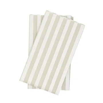 Bold Stripe tovagliolo di carta - Bianco-beige, confezione da 15, 33x40 cm - Scandi Essentials