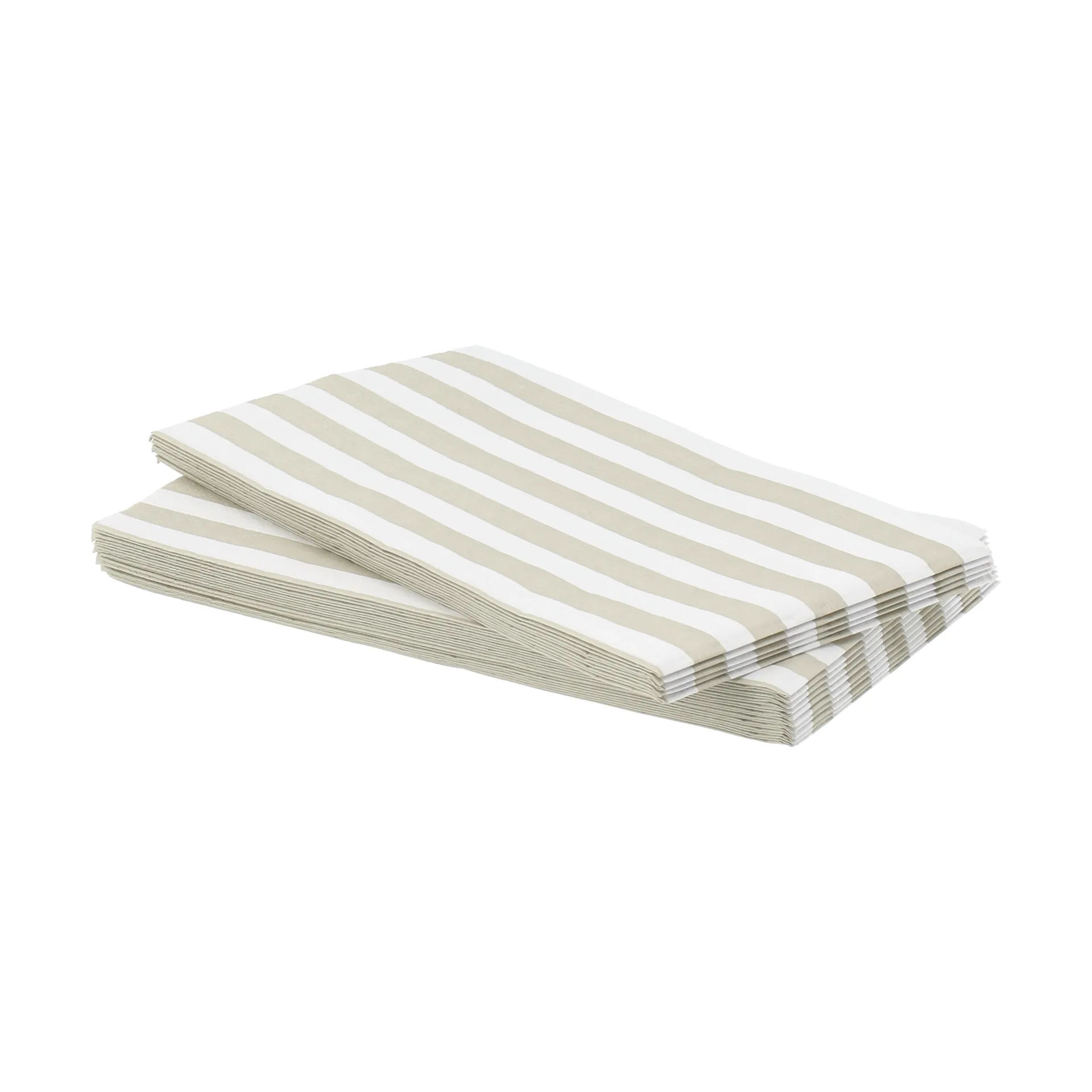 Bold Stripe tovagliolo di carta, Bianco-beige, confezione da 15, 33x40 cm Scandi Essentials