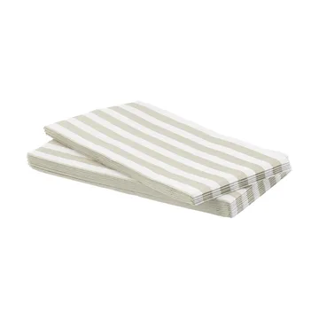 Bold Stripe tovagliolo di carta - Bianco-beige, confezione da 15, 33x40 cm - Scandi Essentials