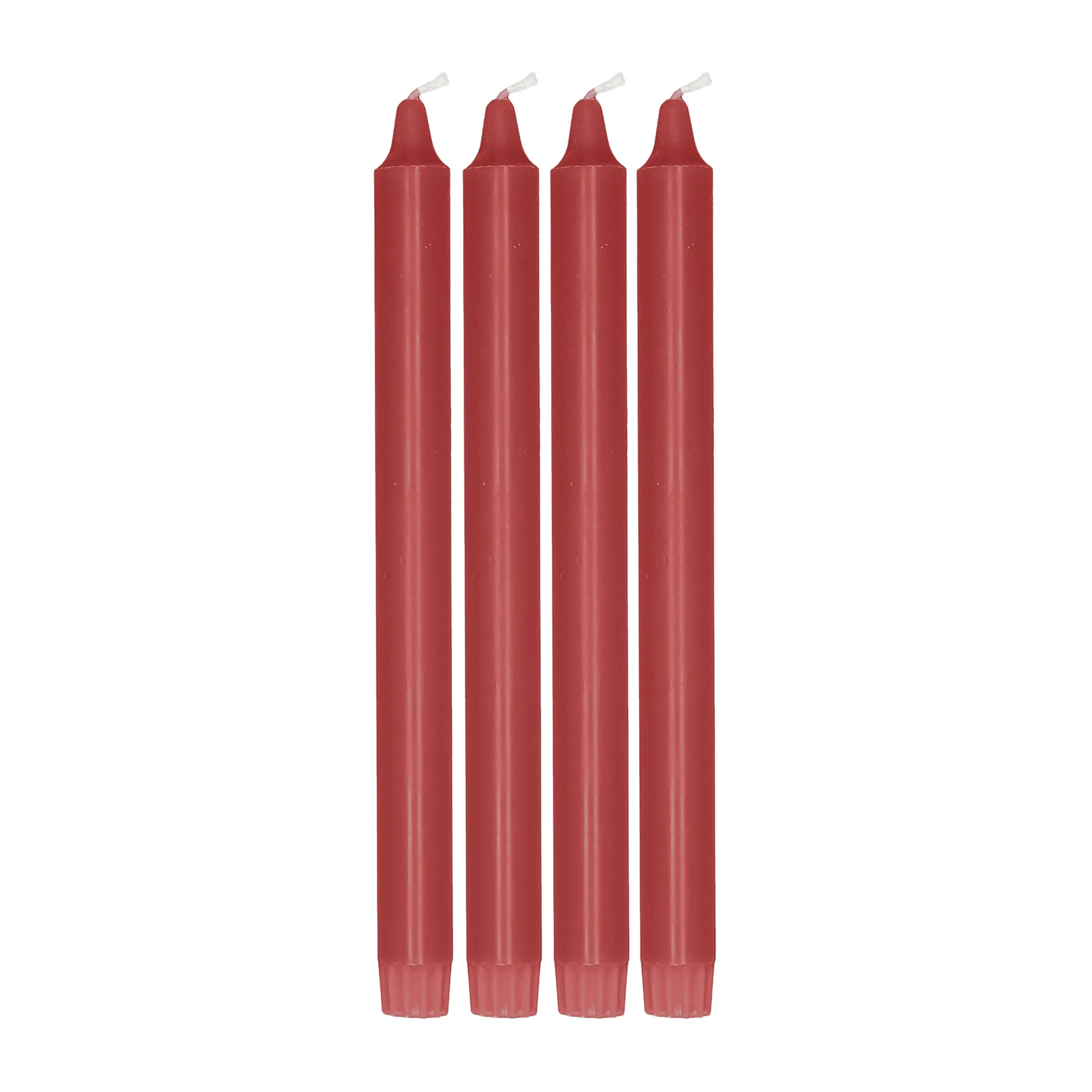 Candela affusolata Ambiance, confezione da 4, 27 cm, Dark red Scandi Essentials