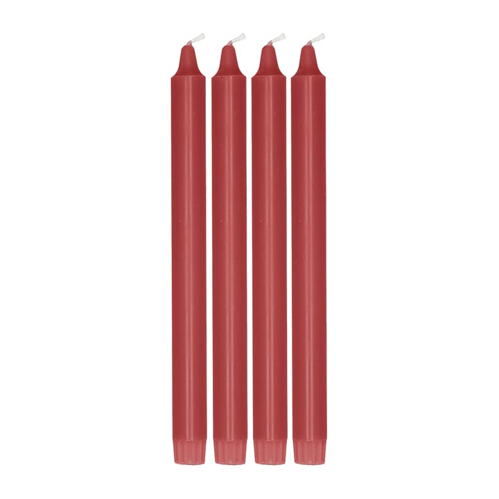 Candela affusolata Ambiance, confezione da 4, 27 cm - Dark red - Scandi Essentials