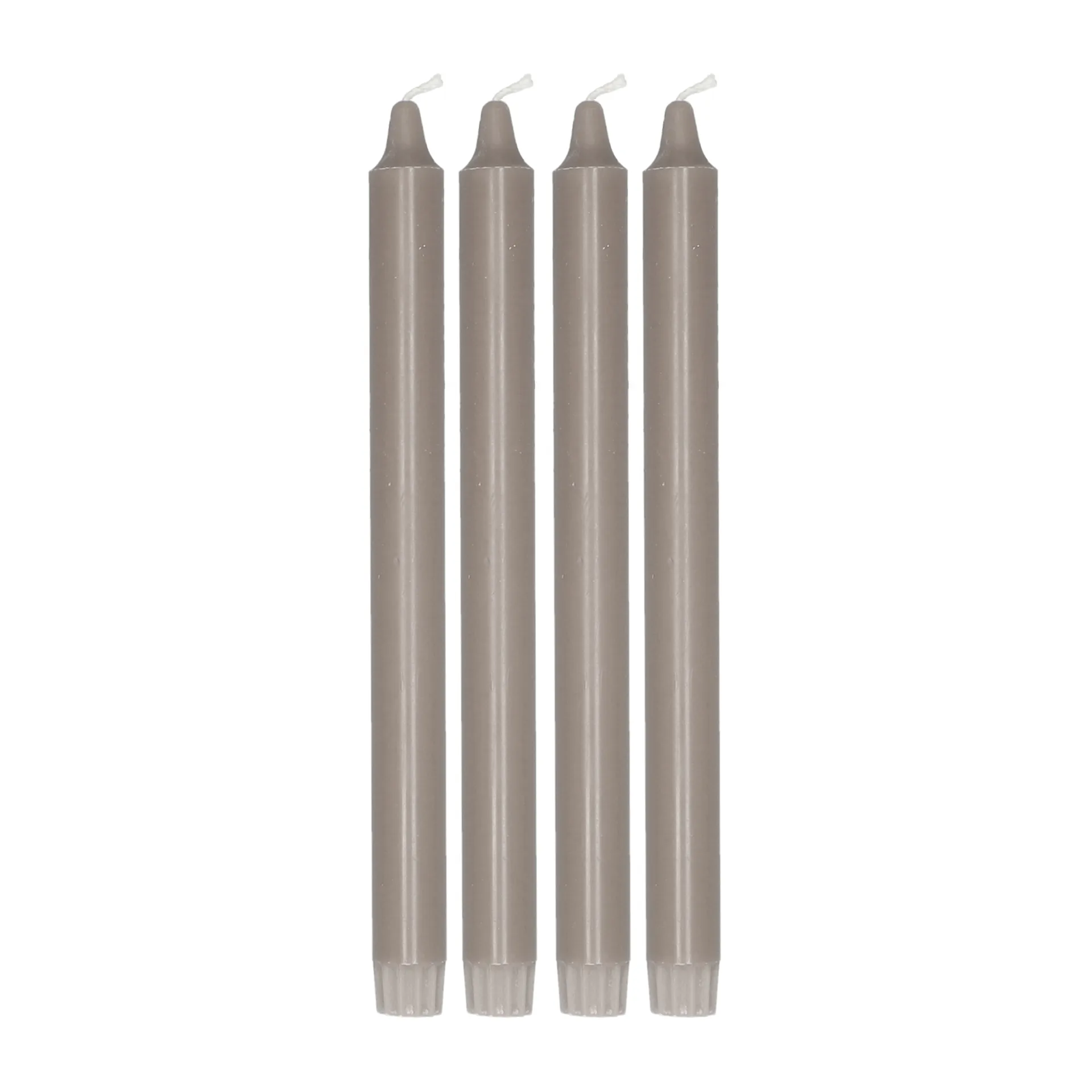 Candela affusolata Ambiance, confezione da 4, 27 cm, Taupe Scandi Essentials