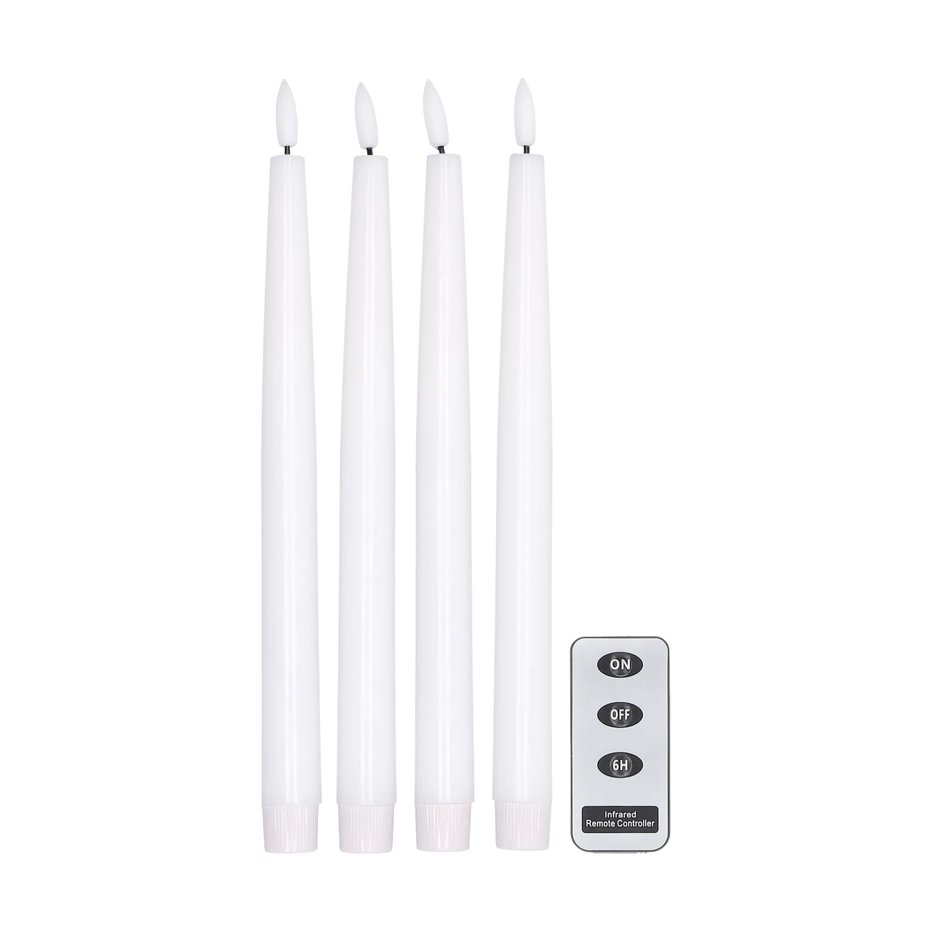 Candela LED Bright 28,5 cm confezione da 4 con telecomando, Bianco Scandi Essentials