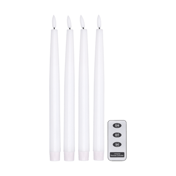 Candela LED Bright 28,5 cm confezione da 4 con telecomando  - Bianco - Scandi Essentials