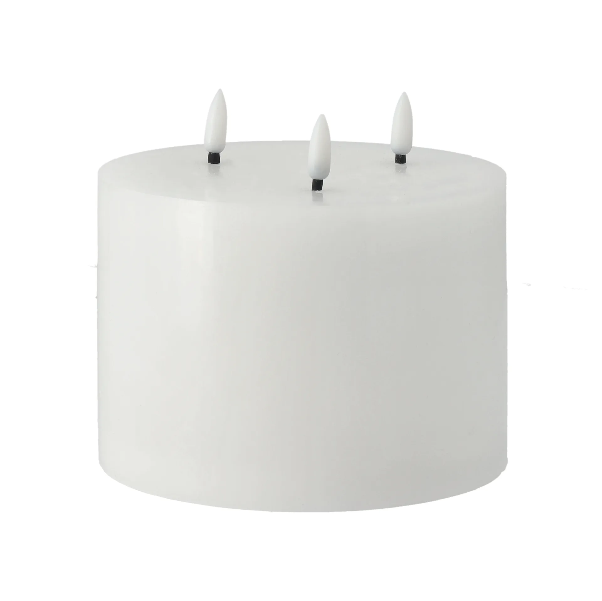 Candela LED Bright Melt a 3 stoppini 13 cm, Bianco Scandi Essentials