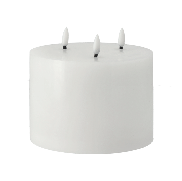 Candela LED Bright Melt a 3 stoppini 13 cm - Bianco - Scandi Essentials