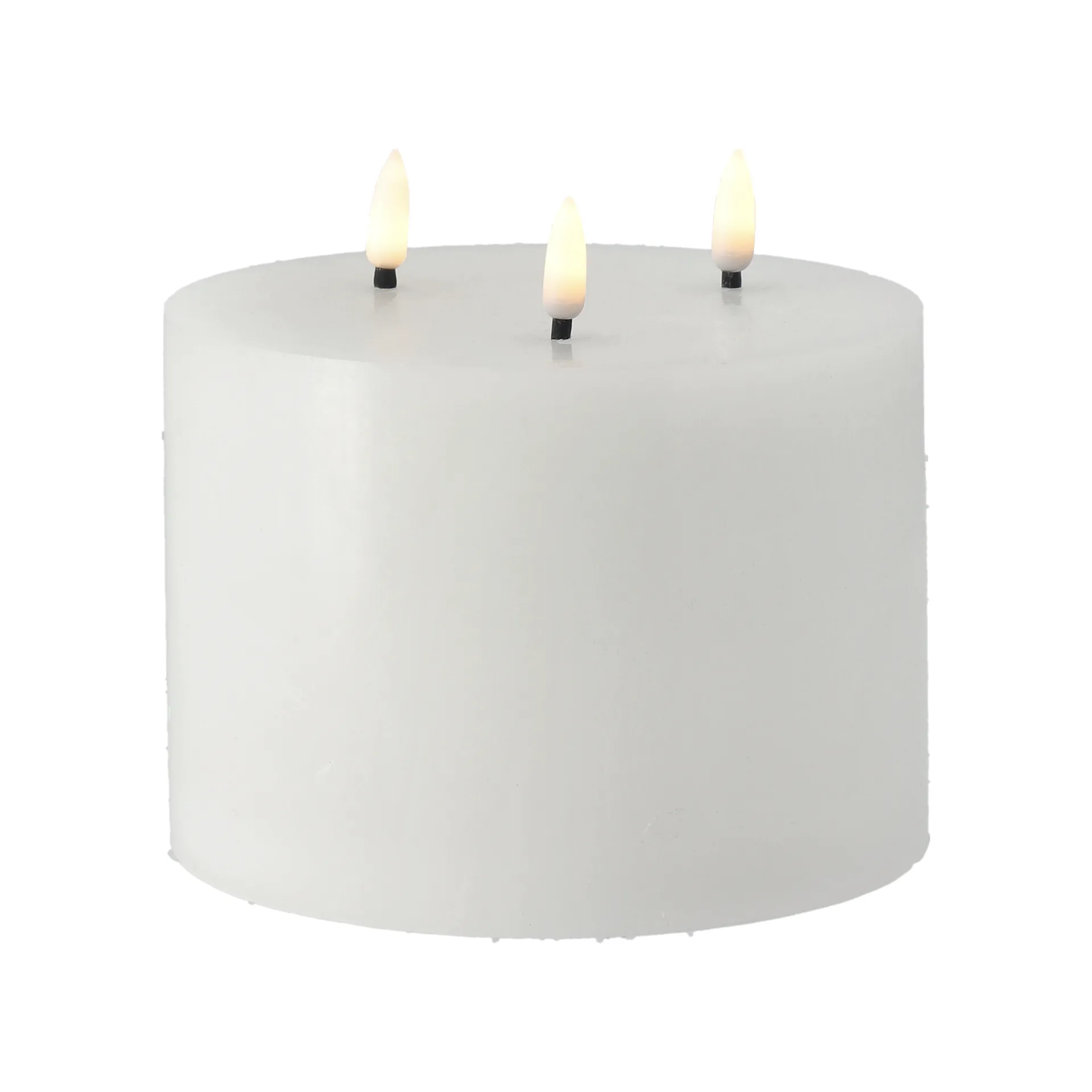 Candela LED Bright Melt a 3 stoppini 13 cm, Bianco Scandi Essentials