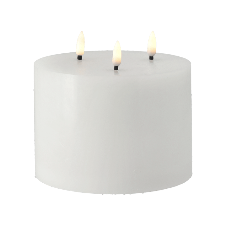 Candela LED Bright Melt a 3 stoppini 13 cm, Bianco Scandi Essentials