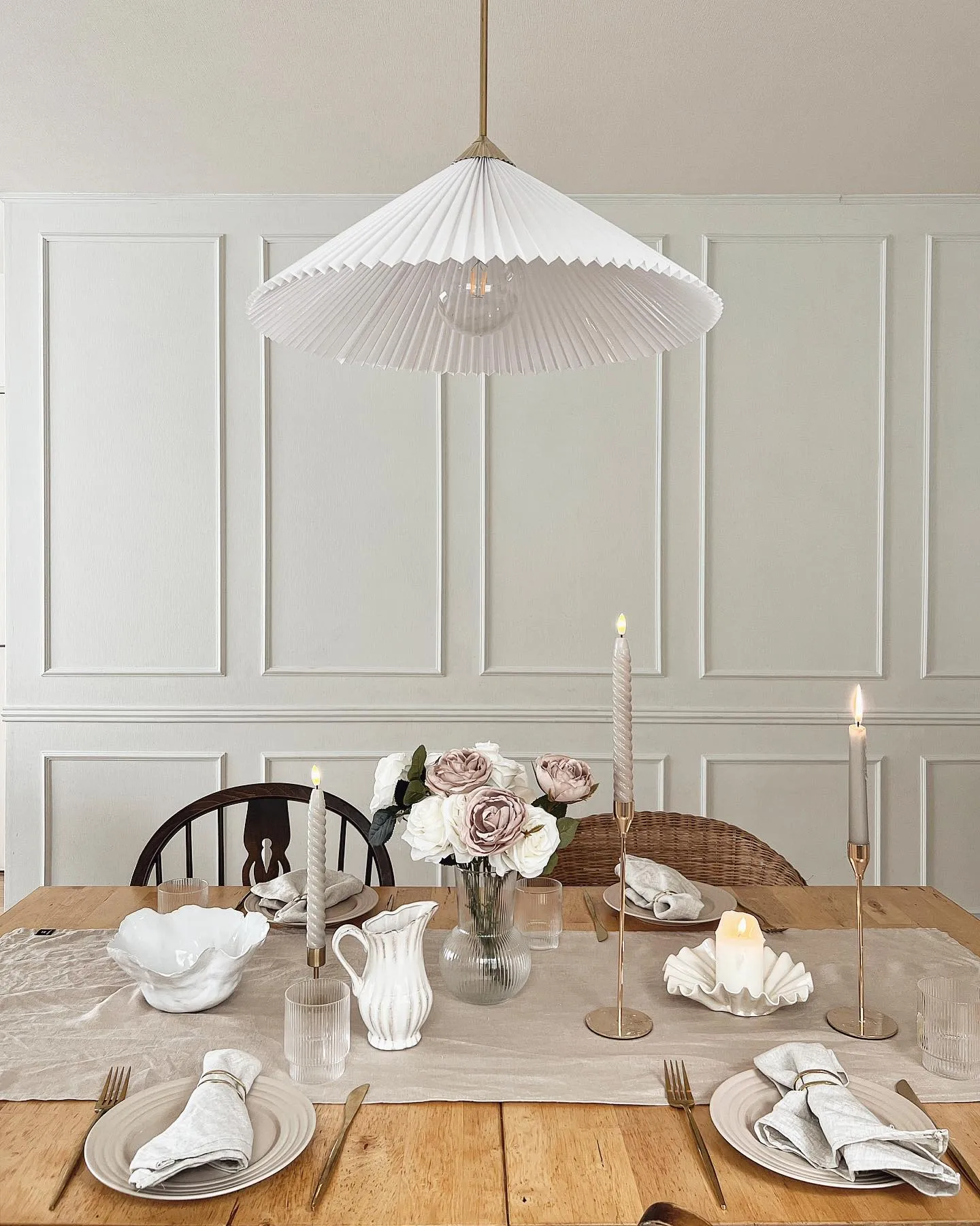 Candela LED Twisted 25 cm confezione da 2, Beige Scandi Essentials