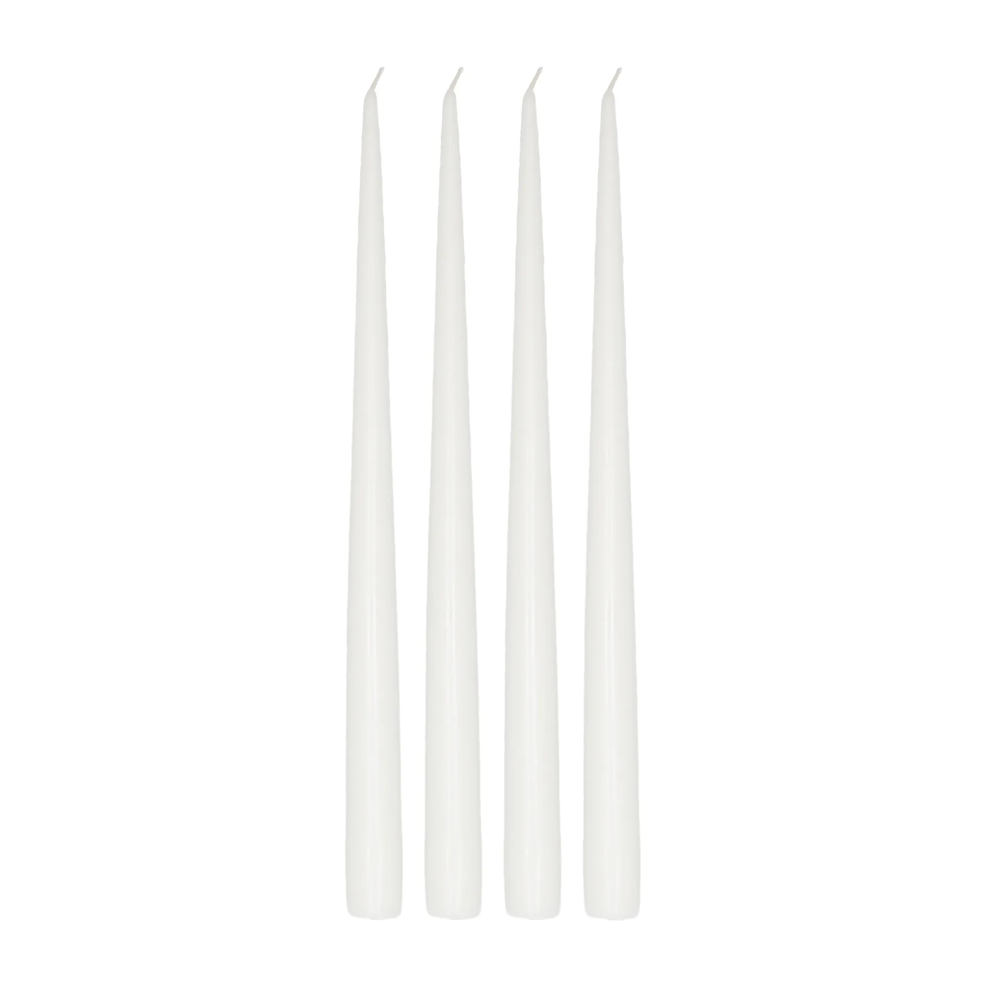 Candela lunga Atmosphere, confezione da 4, 32 cm, Bianco Scandi Essentials