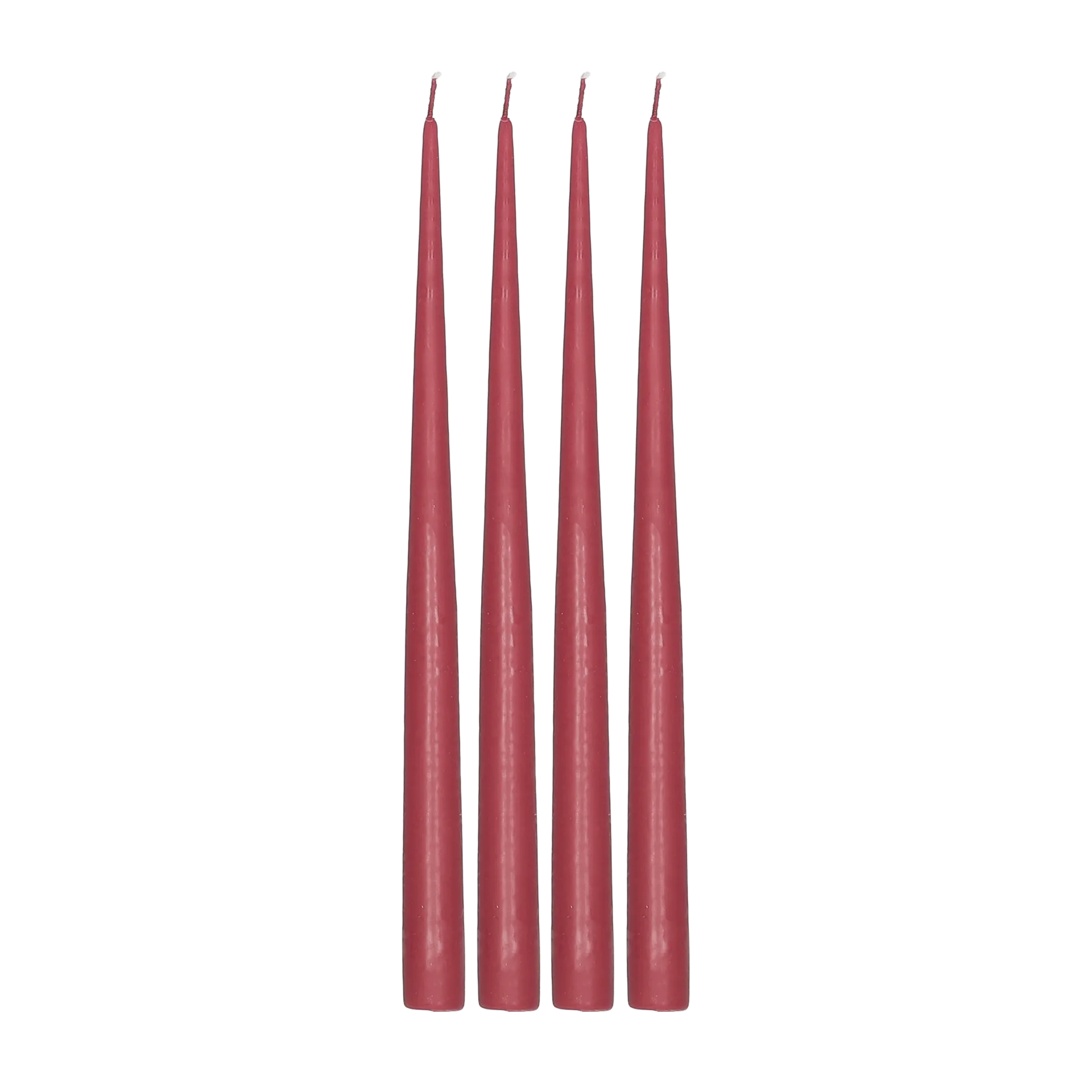 Candela lunga Atmosphere, confezione da 4, 32 cm, Dark red Scandi Essentials