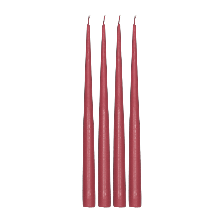 Candela lunga Atmosphere, confezione da 4, 32 cm - Dark red - Scandi Essentials