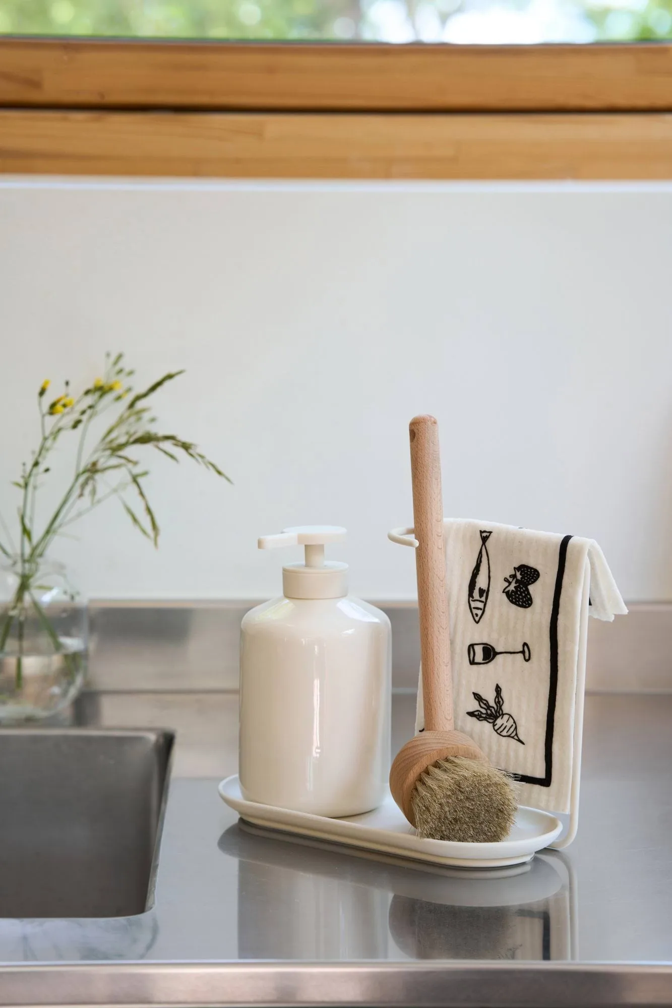 Daily strofinaccio con motivo, Bianco, confezione da 3 Scandi Essentials