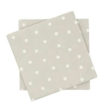 Fine dots tovagliolo di carta - Bianco-beige, confezione da 20, 33x33 cm - Scandi Essentials