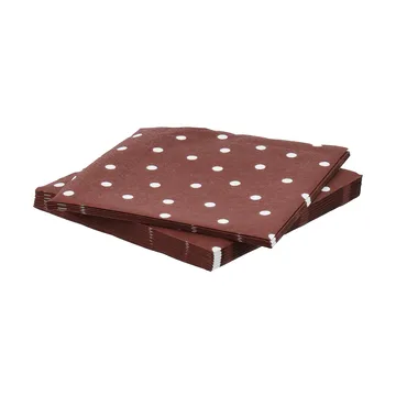 Fine dots tovagliolo di carta - Rosso vino-bianco, confezione da 20, 33x33 cm - Scandi Essentials