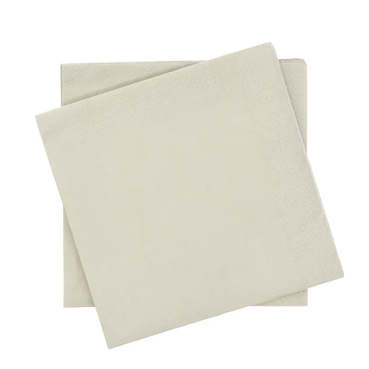 Plain tovagliolo di carta - Beige, confezione da 20, 40x40 cm - Scandi Essentials